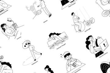 Overthinking Illustration Pack