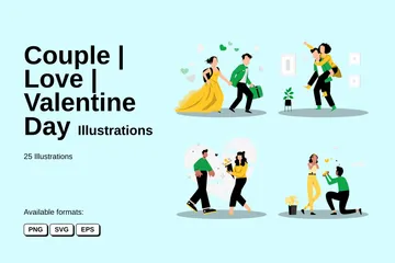 Paar | Liebe | Valentinstag Illustrationspack