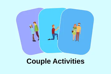 Aktivitäten für Paare Illustrationspack