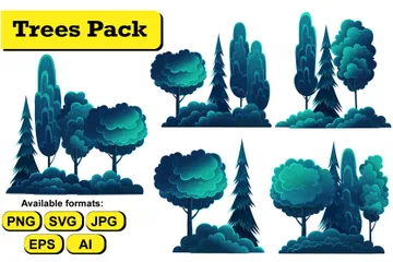 Pack Arbres Pack d'Illustrations