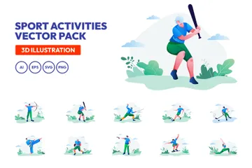Pack de actividades deportivas Paquete de Ilustraciones