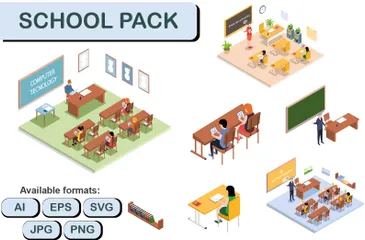 Pack scolaire Pack d'Illustrations