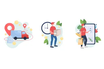 Package Delivery Illustration Pack