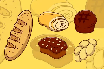 Pães Pacote de Ilustrações