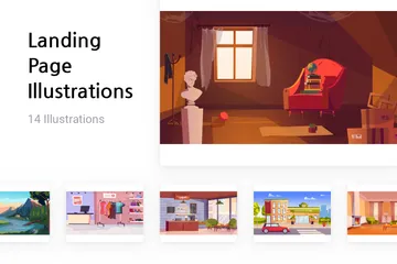 Page de destination Pack d'Illustrations