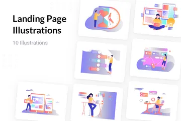 Page de destination Pack d'Illustrations