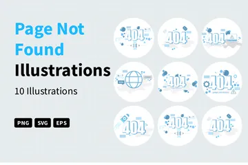 Page Not Found Illustration Pack