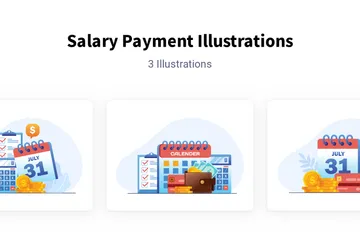 Pago de salario Paquete de Ilustraciones