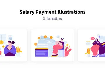 Paiement du salaire Pack d'Illustrations