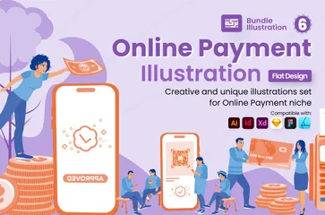 Paiement en ligne 2 Pack d'Illustrations