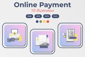 Paiement en ligne Illustration Pack