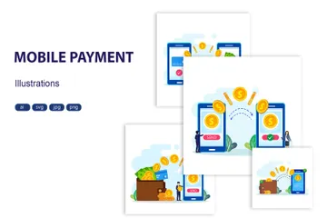 Paiement mobile Pack d'Illustrations