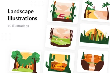 Paisaje Paquete de Ilustraciones