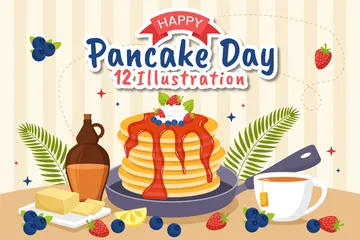 Pancake Day Illustration Pack