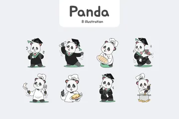 Free Panda Pack d'Illustrations