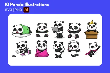 Panda Paquete de Ilustraciones