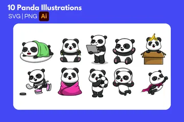 Panda Illustration Pack