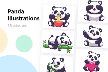 Panda Illustration Pack