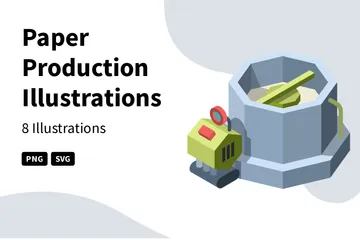 Paper Production Illustration Pack