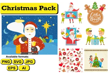 Paquete de Navidad Paquete de Ilustraciones