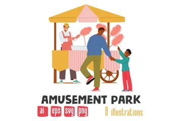 Parc d'attractions Pack d'Illustrations