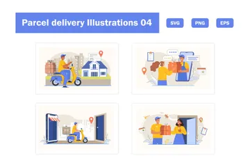 Parcel Delivery Illustration Pack