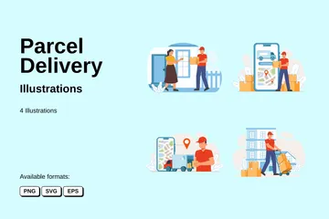 Parcel Delivery Illustration Pack