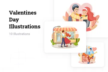 Día de San Valentín Paquete de Ilustraciones
