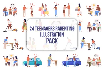 Parentalité adolescente Pack d'Illustrations