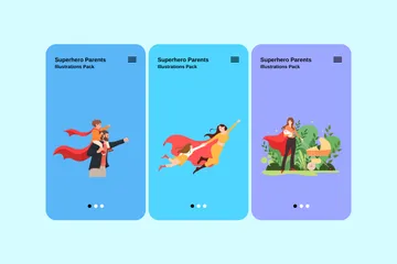 Parents de super-héros Pack d'Illustrations