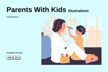 Parents With Kids Illustration Pack
