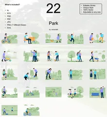 Park Illustrationspack