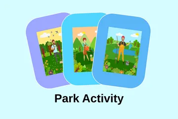 Parkaktivität Illustrationspack