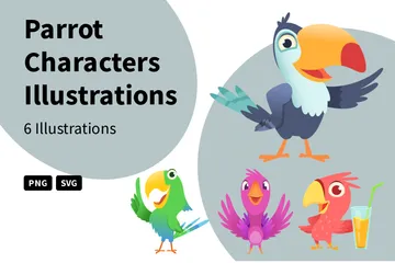 Parrot Illustration Pack
