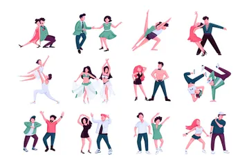 Danse partenaire Pack d'Illustrations