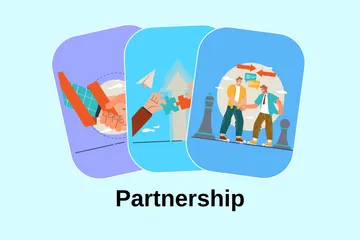 Partnerschaft Illustrationspack