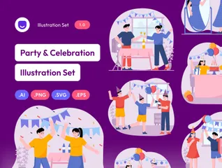 Party And Celebration Illustration Pack