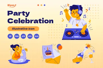 Party Feier Illustrationspack