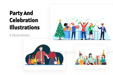 Party und Feier Illustration Pack