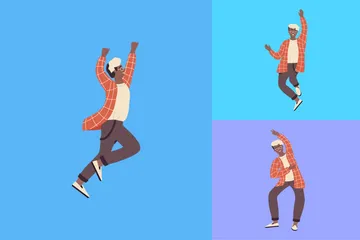 Partygoer Poses Illustration Pack