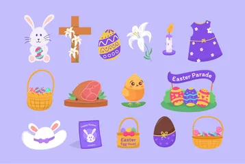 Pascua de Resurrección Paquete de Ilustraciones