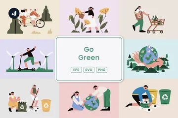 Mettre au vert Pack d'Illustrations