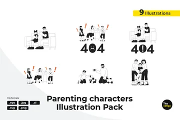 Paternité Maternité Pack d'Illustrations
