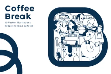 Pause café Pack d'Illustrations