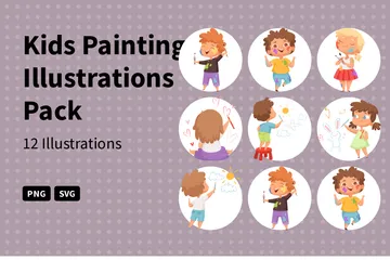 Peinture pour enfants Pack d'Illustrations