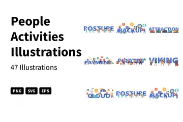 People Activities Illustration Pack