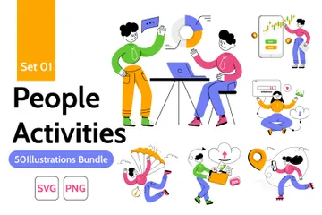 People Activities Illustration Pack