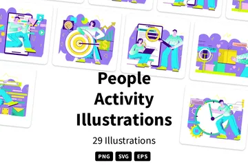 People Activity Illustration Pack