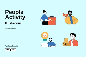 People Activity Illustration Pack