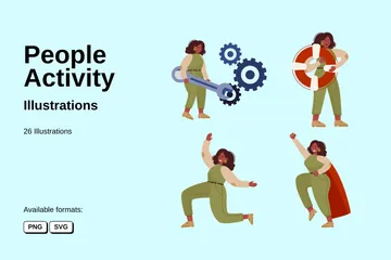 People Activity Illustration Pack